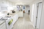 Galley style kitchen is perfect for those hoping to eat in during their stay